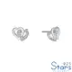【925 STARS】純銀925微鑲美鑽細緻雙心造型耳環 造型耳環 美鑽耳環