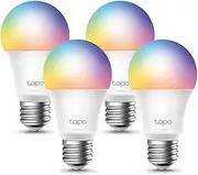 TP-Link Tapo Smart Wi-Fi Light Bulb, 4-Pack, Multicolour, E27, 60W Equivalent, Schedule & Timer, Voice Control, Remote Control, No Hub Required (Tapo L530E(4-pack))