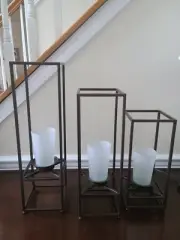 PartyLite Framework pillar candle holders - set of 3 - Retired *bonus*