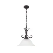 Gaston Ii Single Traditional Frost Pendant Light Bronze