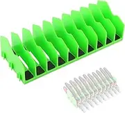 WADY Plier Organizer Rack,10-Slot Tool Drawer Organizer Holder for Pliers, Cutters & Screwdrivers, Portable Toolbox Storage Stand, Efficient Plier and Cutter Organizer for Tool Drawer (Green)