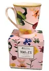 NEW MAXWELL WILLIAMS TEAS & CS CONTESSA MUG ROSE FOOTED FOR GIFT &TEA INFUSER