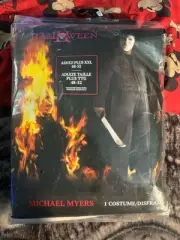 New Michael Myers Halloween 2 Costume Adult XXL 48-52 Cosplay Mask & Jumpsuit