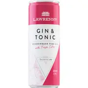 Lawrenny Meadowbank Pink Gin & Tonic Can 250mL