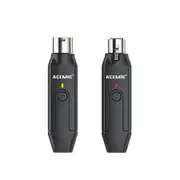 2.4G Wireless Microphone Audio Transmitter and Receiver System Plug on XLR Mic Adapter 6 Channels for Dynamic Mic, Audio Mixer, PA System, G6