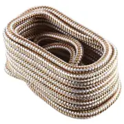 Gold&white Dock Lines Double Braided Nylon -set Of (2) 15ft-1/2inch