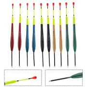 10pcs Long Tail Floating Float Balsa Wood Rock Fishing Floats Fishing Bobber Kit