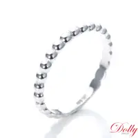 在飛比找momo購物網優惠-【DOLLY】14K金 輕珠寶白K金戒指