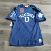 Medium Mens Mitchell & Ness Georgetown Hoyas Champ City Tee Shirt NCAA M