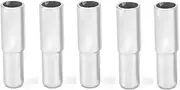 [Baxnore] Bike Brake Cable Caps Aluminum Alloy High Strength 5mm Brake Cable End Caps for Bicycle Cycling Accessories 5Pcs Multi Color Options (Silver)