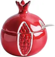 GDPKIALSLZ, Fruit Shaped s with Lid and Spoon Condiment Box Holder Ceramic Cute Seasoning Containers for Spices Salt Pots bowl