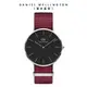 Daniel Wellington 手錶 Classic Roselyn 40mm玫瑰紅織紋錶-黑錶盤-銀框(DW00100270)
