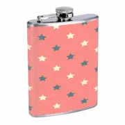 Stars Pattern Em1 Flask 8oz Stainless Steel Hip Drinking Whiskey