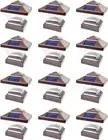 12 Pack Brown Outdoor Garden 4 X 4 Solar LED Post Deck Cap Square Fence Light La