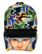16" All Print Avengers Thor Canvas Backpack For Back to School for Kids