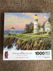 Ceaco Thomas Kinkade landscape lighthouse Victorian light 1000 Pieces Puzzle NEW