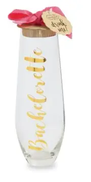 Mud Pie E9 Wedding Bachelorette Party 9oz Stemless Champagne Glass 4465048