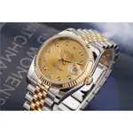 日誌型手錶116233間18K黃金自動機械男手錶原鑲鑽