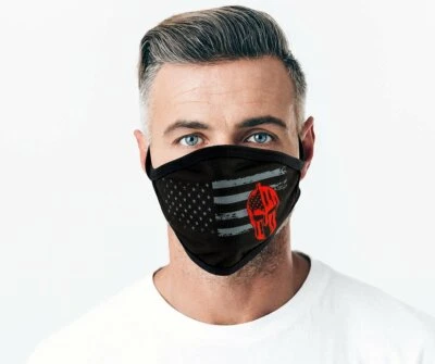 Gladiator American Flag Face Mask Protect Mouth Nose Reusable two Layer Unisex