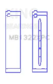 King Engine Bearings MB1322XPC0.25 MAIN BEARING SET For VW V8/V10 R8/RS6/HURACAN (for: Volkswagen)