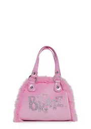[Dolls Kill x Bratz] Sparkle Addict Rhinestone Bowler Bag - Pink