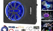 2025 10" 1200W Under Seat Car Subwoofer, with Multicolor LED Lighting, Deep