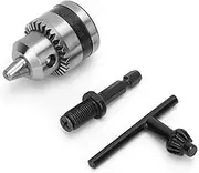 Lightweight Key Type Drill Chuck 0.6-6mm Range 3/8-24UNF Taper Mounted Drill Chuck With 1/4 Hex Shank 3/8 Thread Extension Rod Chuck