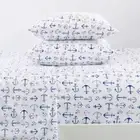 4-Piece Anchor Ultra Soft Coastal Printed Microfiber King Sheet Set