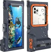 Shellbox IP68 Waterproof Phone Case,Bluetooth Underwater Phone Pouch 15m Case with Lanyard for Swimming Snorkeling Raining for iPhone 13 12 11 Pro Max Samsung Huawei Google OnePlus Xiaomi Redmi LG
