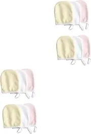 Baluue Sets Facial Cleaning Gloves Reusable Makeup Removal Pads Fiber for Travel and Daily Use Pcs Random