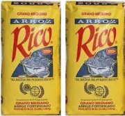arroz rico de Puerto Rico 4 paquetes de 3lb cada uno