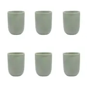 6PK Ecology Element Stoneware Cuddle Mug Water/Juice Drinking Tumbler 250ml Dew