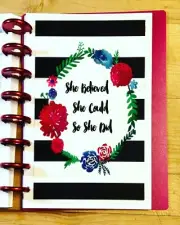 *She Believed She Could* Flower DASHBOARD 4 use w/ the TUL/Arc (8 disc) Planner