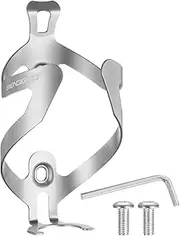 sourcing map Bike Water Bottle Holder Lightweight Alloy Universal Bicycle Bottle Cages Cycling Cup Holder with Screws for MTB Mountain Road Gravel, Silver