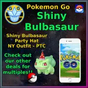 Shiny Bulbasaur Party Hat - Pokémon GO - Pokemon Mini P T C - 50-100k!