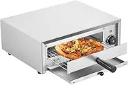 [VEVOR] Countertop pizza oven, electric oven 30 cm 1500 W, temperature range 50-350 ° C, stainless steel construction and easy to clean crumb plate, commercial house, restaurant