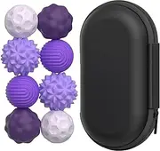 8-Pack Magnetic Sensory Fidget Ball Toy, Weighted Magnetic Attraction Stress Balls, Quiet Office Desk Toys with Textures, Stress Relief Sensory Toys (Purple)
