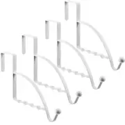 4 Pcs Over The Door Hooks Hanger Closet Valet Hooks for Coats Clothes Robes