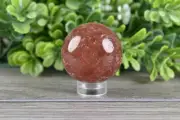 Sphere Red Aventurine Strawberry Quartz Cherry Tanzberry 3.3 cm # 18399