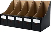 HONMEET 5 Pcs File Rack Waterproof Magazine Paper Desk Organizer Document Holder 26x9cm Student