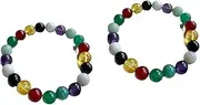 [zhuBAOHE] Natural stone Adjustable bracelet Purple Gold Crystal green aventurine beaded Stretch bracelet Attract wealth and hope