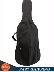 Black Rainproof Cello Soft Bag 4/4 3/4 Cello Bags with Back Straps Handle Bag US