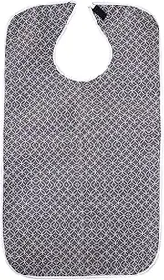 Adult Bibs, Reusable Senior Feeding Cloth, Washable Clothing Protector With Crumb Catcher, Waterproof, Adjustable Design, PVC, 78x44cm, Blue/Brown Easy To Wear And Remove For Both Men And Women