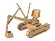 Kids Riding Backhoe Toy Plans DIY Woodworking Backyard Children Excavator Digger