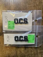 Set Of 2 Black US Army - Officer Candidate School / O.C.S. Branch Insignia