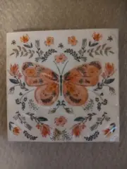 Lang ~ Peach Melba Lunch Napkins By NIQUEA.D ~ Butterflies/Flowers/16 Count NEW