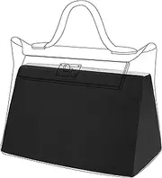 DGAZ Bag Pillow Shaper Insert for Luxury Handbags, Silky Pillow Shaper for Hermes 24/24-mini Bag (mini, Black)