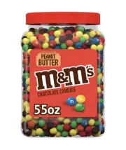 M&M’s Peanut Butter Milk Chocolate Bulk Candy Jar, 55 oz