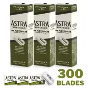 ASTRA Platinum Double Edge Safety Razor Blades, 300 Blades (60 X 5) Barber Salon
