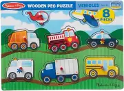 Melissa & Doug Wooden Peg Puzzle 8 Pcs. Brand New-Sealed Package!
